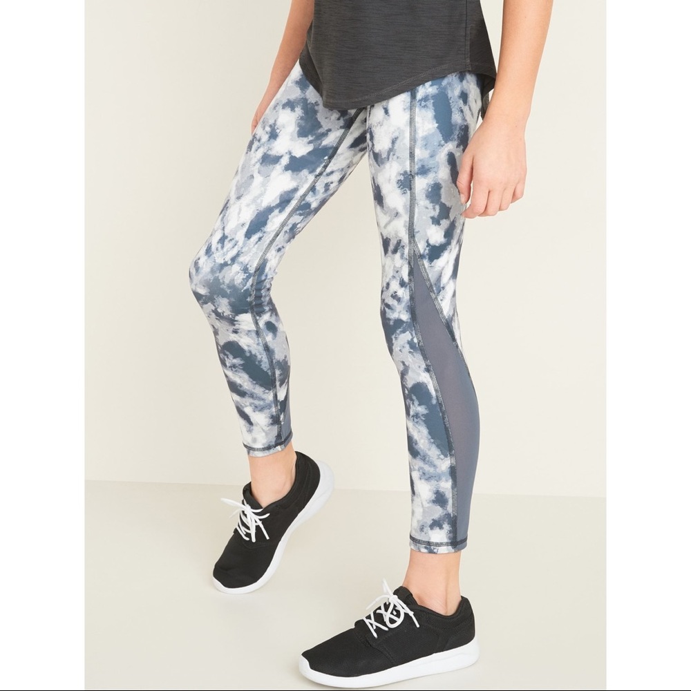 Old Navy Tie Dye Mid-Rise Go-Dry Active Leggings